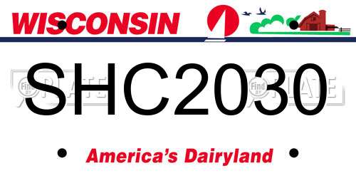 SHC2030 Wisconsin License Plate