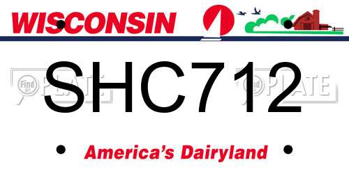 SHC712 Wisconsin License Plate