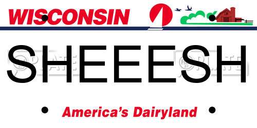 SHEEESH Wisconsin License Plate