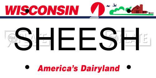 SHEESH Wisconsin License Plate