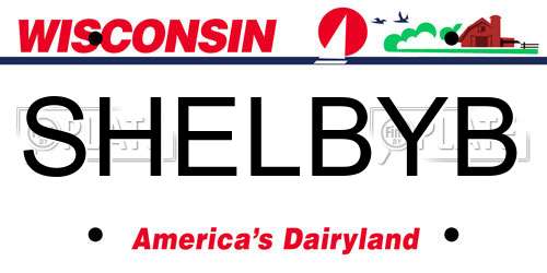 SHELBYB Wisconsin License Plate