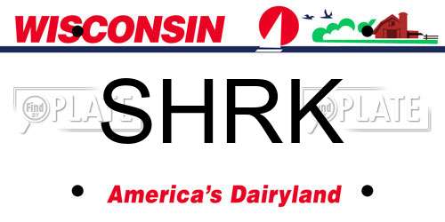 SHRK Wisconsin License Plate