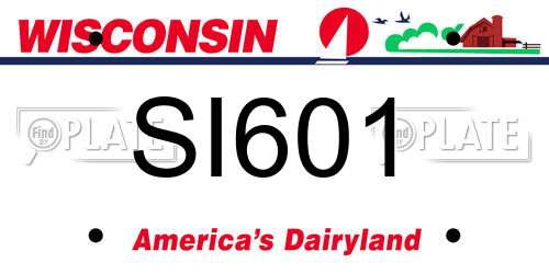 SI601 Wisconsin License Plate