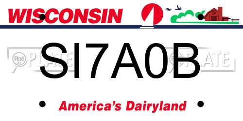 SI7A0B Wisconsin License Plate