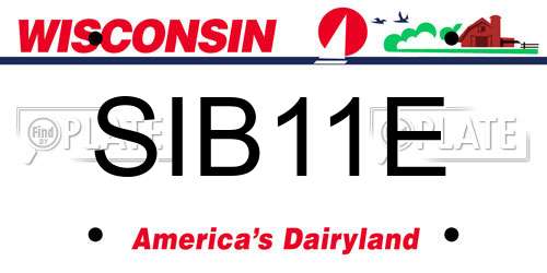 SIB11E Wisconsin License Plate