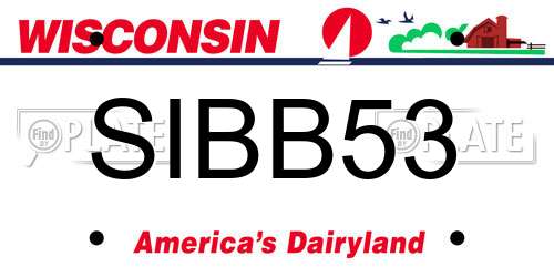 SIBB53 Wisconsin License Plate