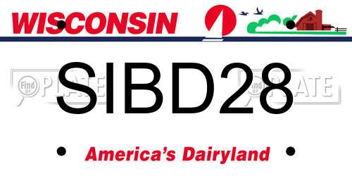 SIBD28 Wisconsin License Plate