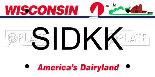 SIDKK Wisconsin License Plate