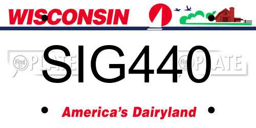 SIG440 Wisconsin License Plate