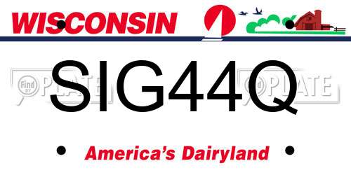 SIG44Q Wisconsin License Plate