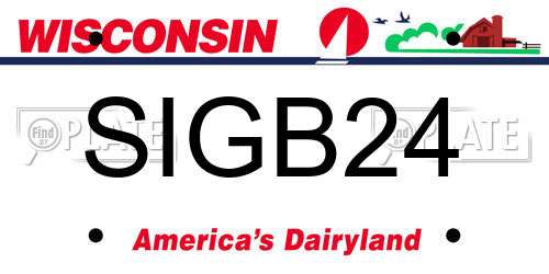 SIGB24 Wisconsin License Plate