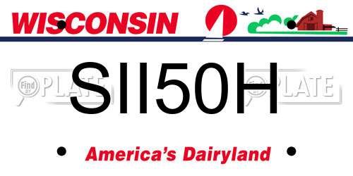SII50H Wisconsin License Plate