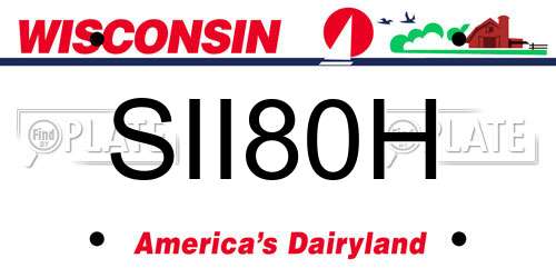 SII80H Wisconsin License Plate