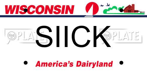 SIICK Wisconsin License Plate