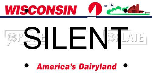 SILENT Wisconsin License Plate