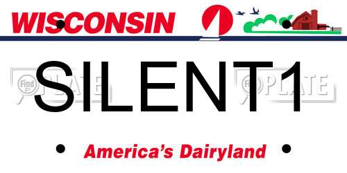 SILENT1 Wisconsin License Plate