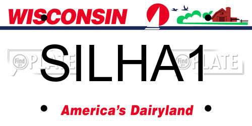 SILHA1 Wisconsin License Plate