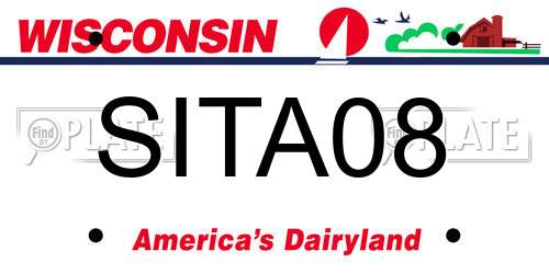 SITA08 Wisconsin License Plate