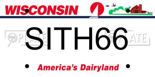 SITH66 Wisconsin License Plate