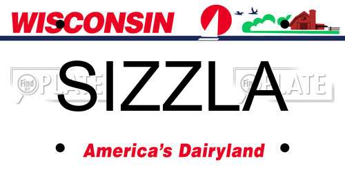 SIZZLA Wisconsin License Plate