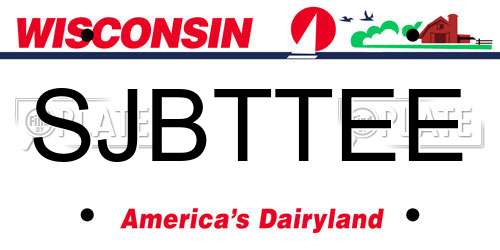 SJBTTEE Wisconsin License Plate