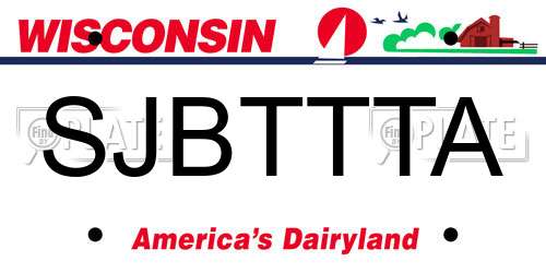 SJBTTTA Wisconsin License Plate
