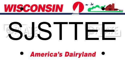 SJSTTEE Wisconsin License Plate
