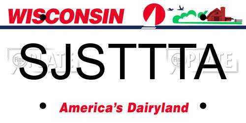 SJSTTTA Wisconsin License Plate
