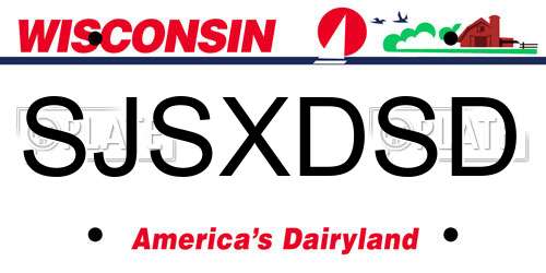 SJSXDSD Wisconsin License Plate