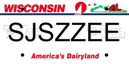 SJSZZEE Wisconsin License Plate