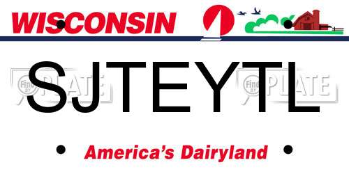 SJTEYTL Wisconsin License Plate