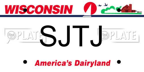 SJTJ Wisconsin License Plate