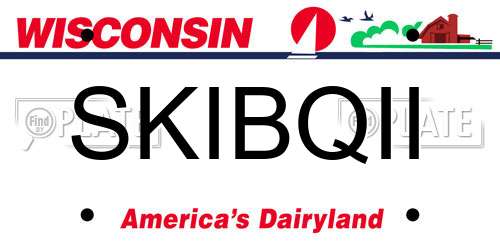 SKIBQII Wisconsin License Plate