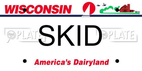 SKID Wisconsin License Plate