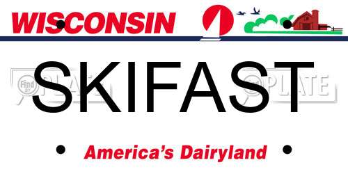 SKIFAST Wisconsin License Plate