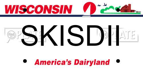 SKISDII Wisconsin License Plate