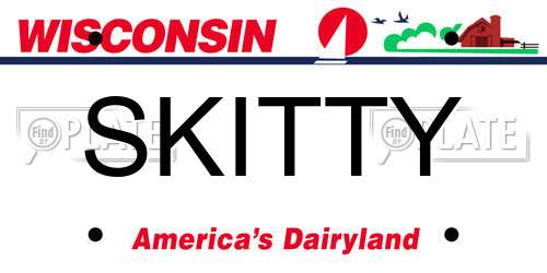 SKITTY Wisconsin License Plate