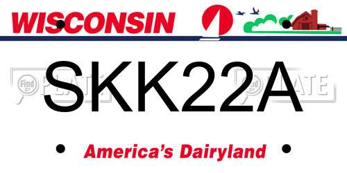 SKK22A Wisconsin License Plate