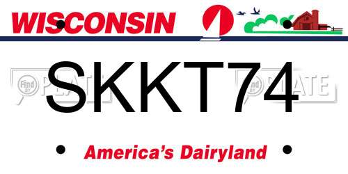 SKKT74 Wisconsin License Plate