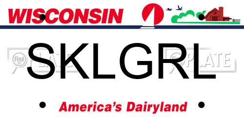SKLGRL Wisconsin License Plate