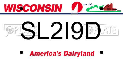 SL2I9D Wisconsin License Plate