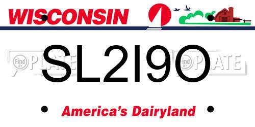 SL2I9O Wisconsin License Plate