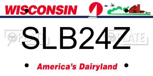 SLB24Z Wisconsin License Plate