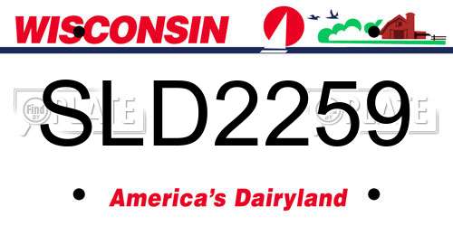 SLD2259 Wisconsin License Plate