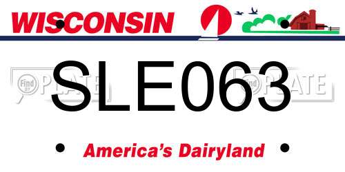 SLE063 Wisconsin License Plate