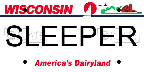 SLEEPER Wisconsin License Plate