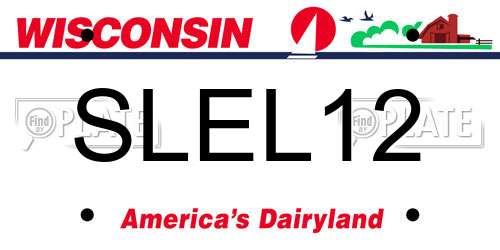 SLEL12 Wisconsin License Plate