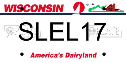 SLEL17 Wisconsin License Plate
