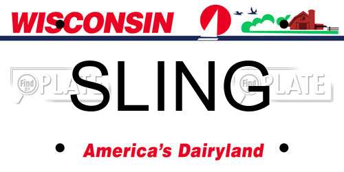 SLING Wisconsin License Plate