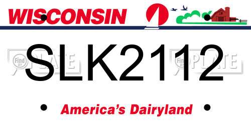 SLK2112 Wisconsin License Plate